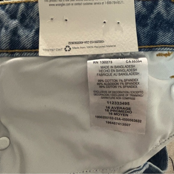 Wrangler Women's High Rise Denim Shorts - Picture 7 of 7